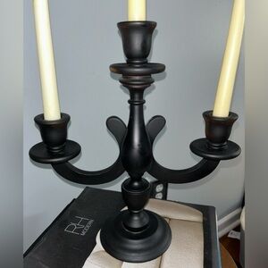 Vintage Mid Century Danish Teak Wood Candelabra By Charles Lester